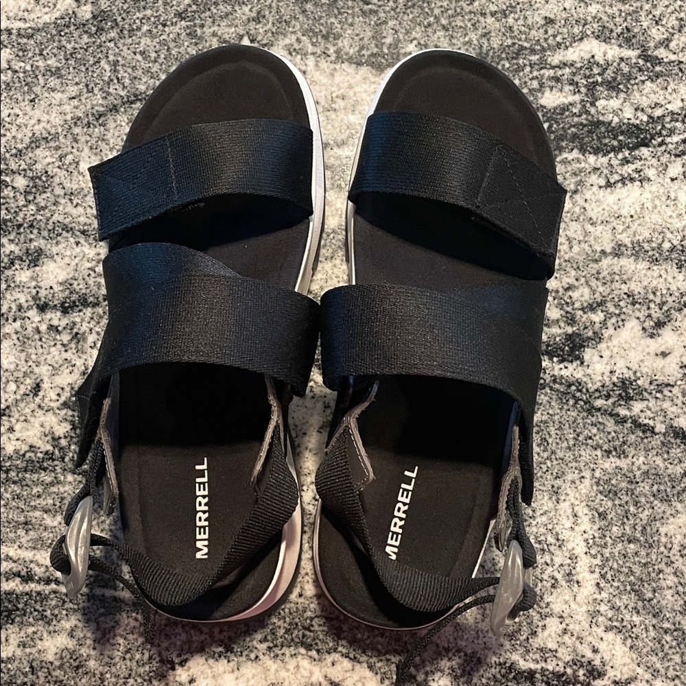Merrell Alpine Kush Black Strap Sandals Size 8